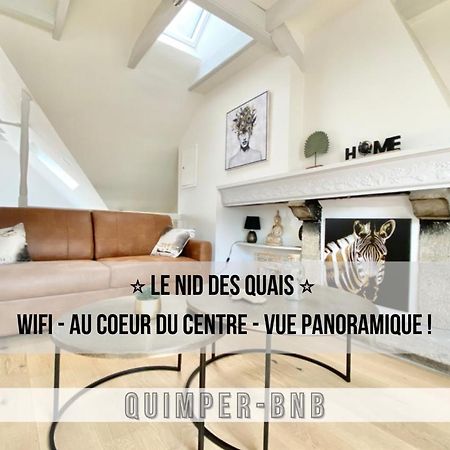 Le Nid Des Quais - Vue Panoramique Au Coeur De La Ville - Wifi - Entree Autonome Кимпер Екстериор снимка